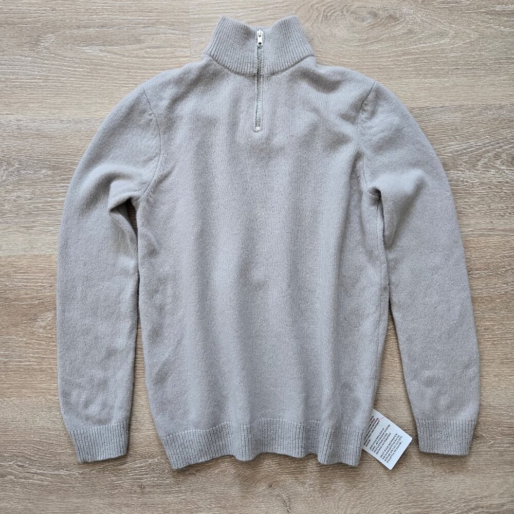 Lambswool Quarter Zip Men’s Sweater Grey Size Small New With Tags Asos Design